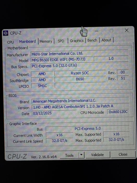 MSI B650 MPG Edge WiFi AM5 ITX материнська плата