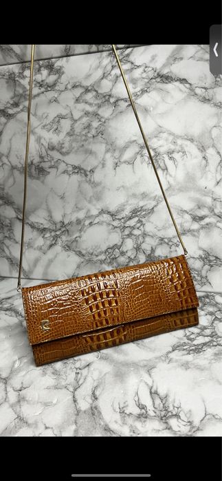Сумочка клатч из натуральной кожи крокодила Pierre Cardin оригинал