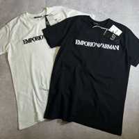 EMPORIO ARMANI 2024 Мужская футболка тренд черный белый топова s-xxl