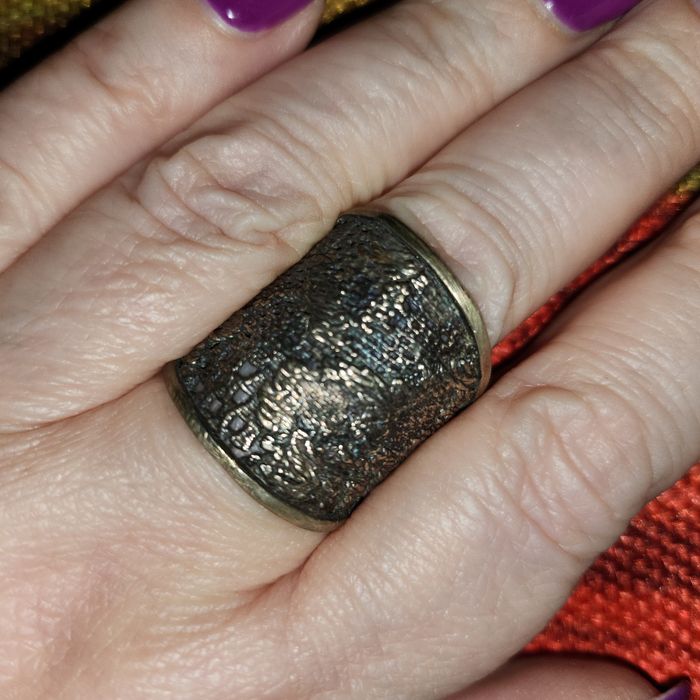 autorski srebrny pierścionek obrączka