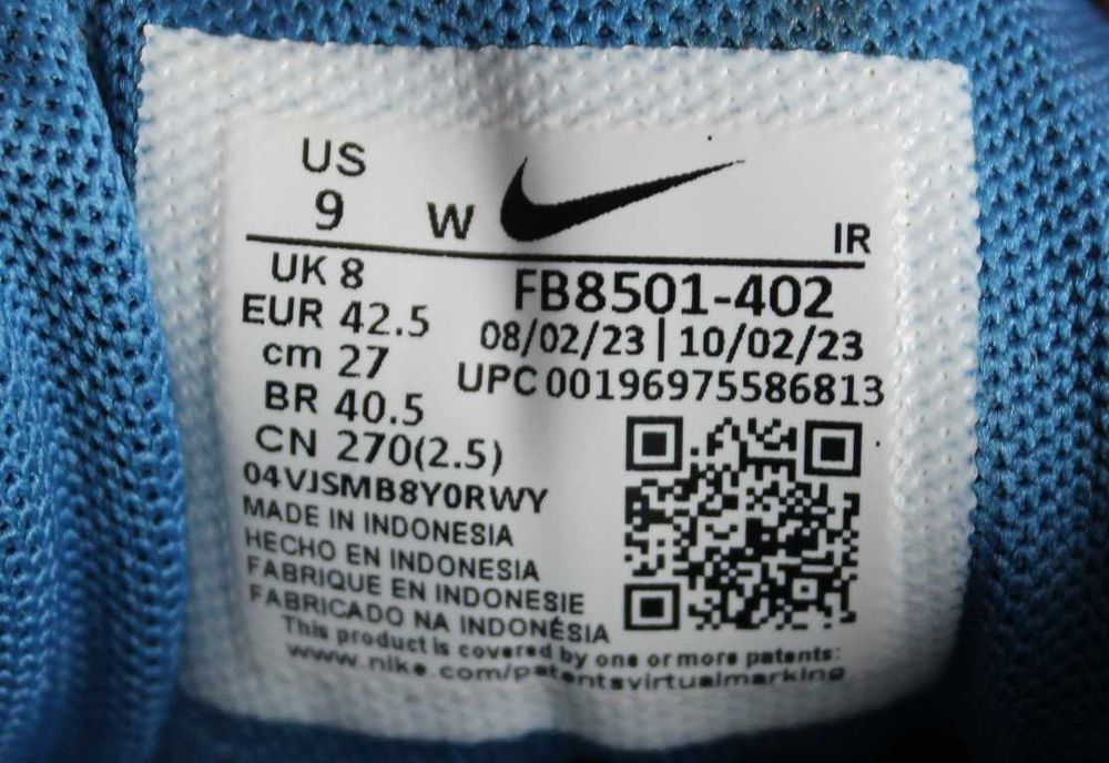 Кросівки Nike Revolution 7 Extra Wide Light Armory Blue Оригінал 42.5р