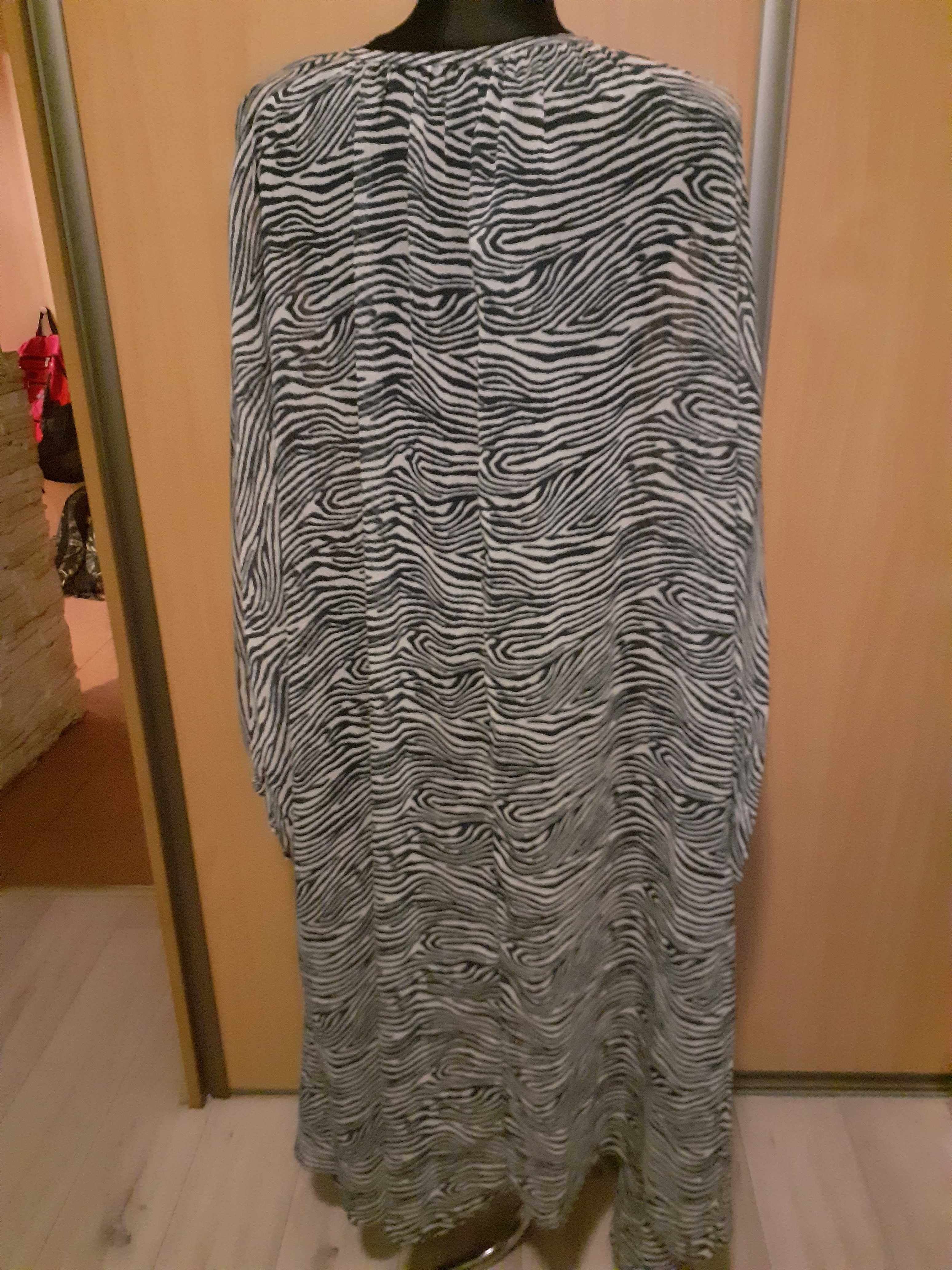 Tunika suknia plażowa duża zebra H&M