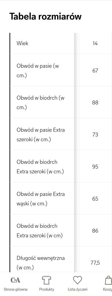 Nowe leginsy ocieplane termo C&A r.164