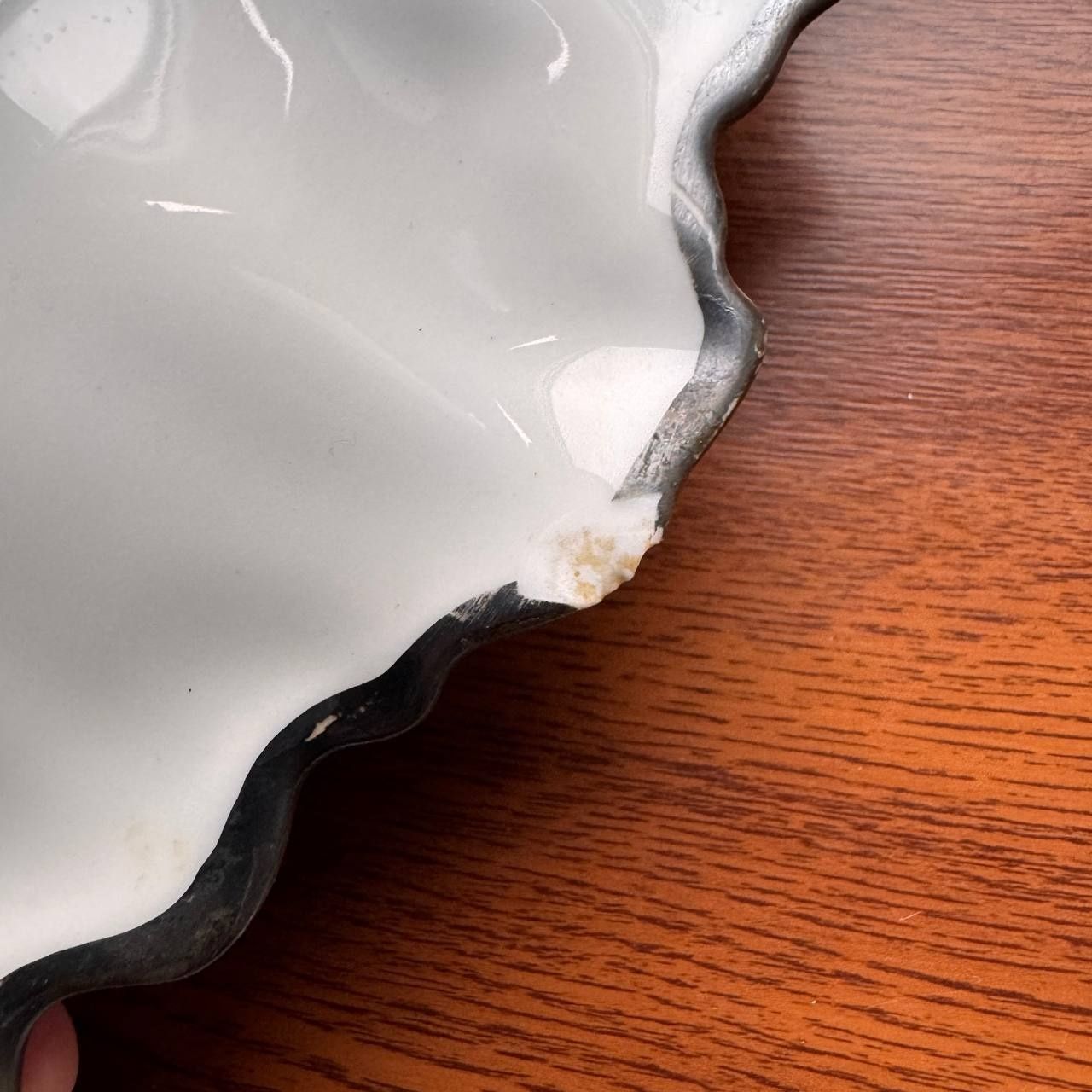 Patera KPM Wałbrzych Srebrzona porcelana 1931 rok Unikatowa