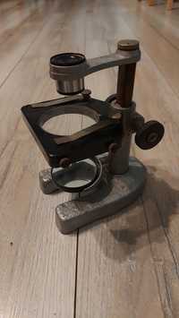 Stary zabytkowy mikroskop lupa 8x binokular PRL