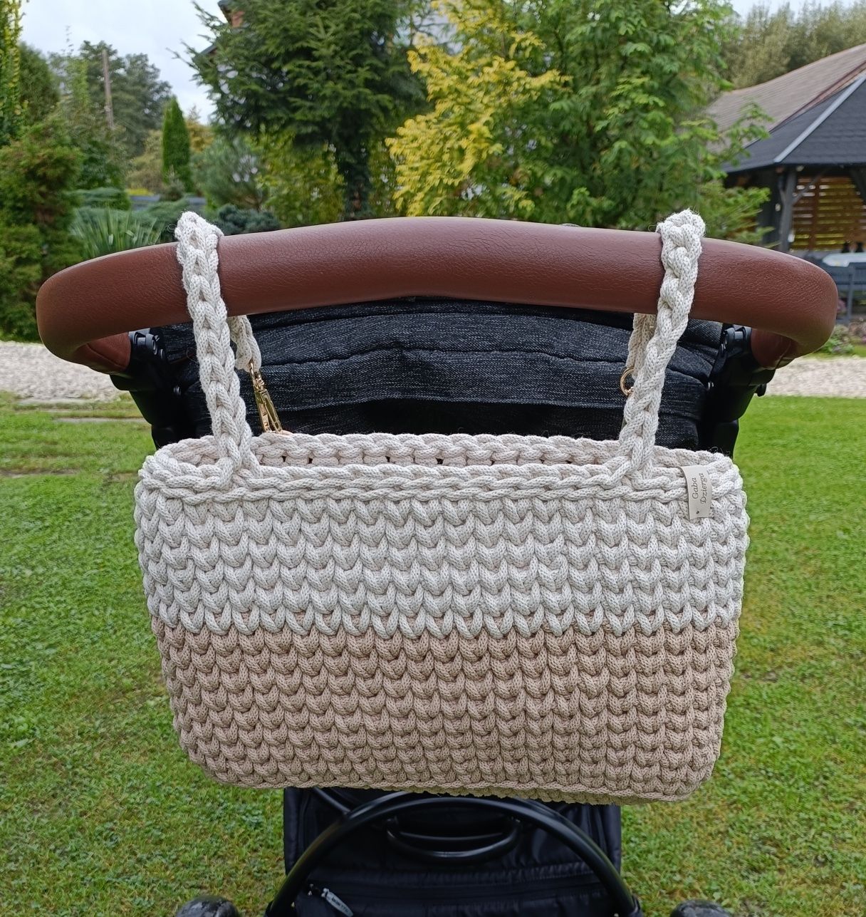 Torba do wózka ze sznurka handmade