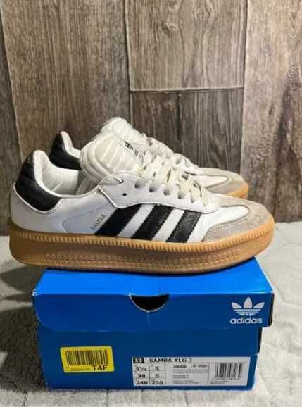 Białe buty trampki sneakersy Adidas Samba 38