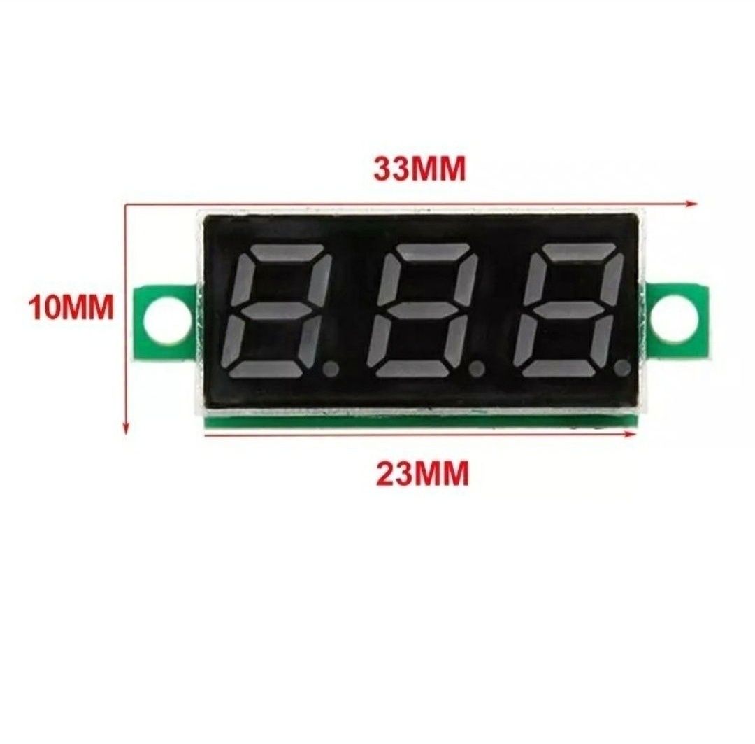 Вольтметр цифровой маленький 2,5-40В 0.28 дюма