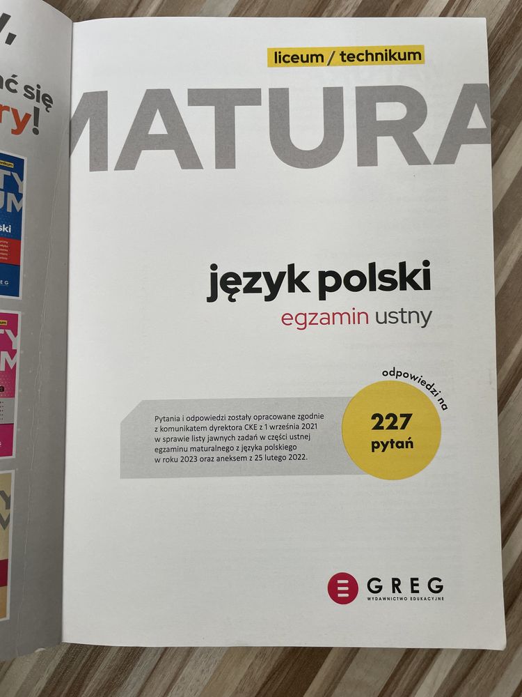 Matura ustna język polski