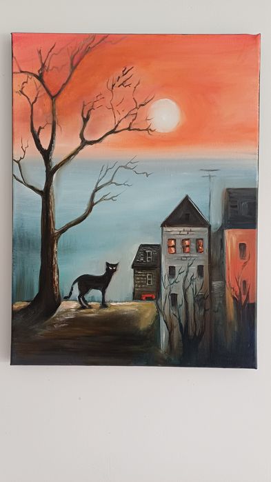 Obraz Olejny na płótnie Ręcznie malowany Prezent świeta