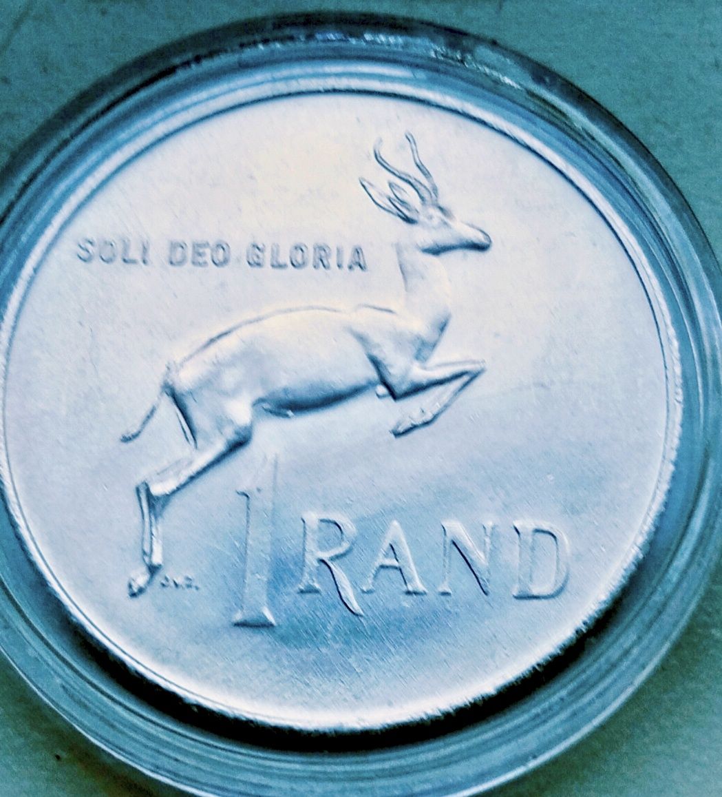 RPA Afryka Południowa 1 Rand 1967 r srebro rzadka