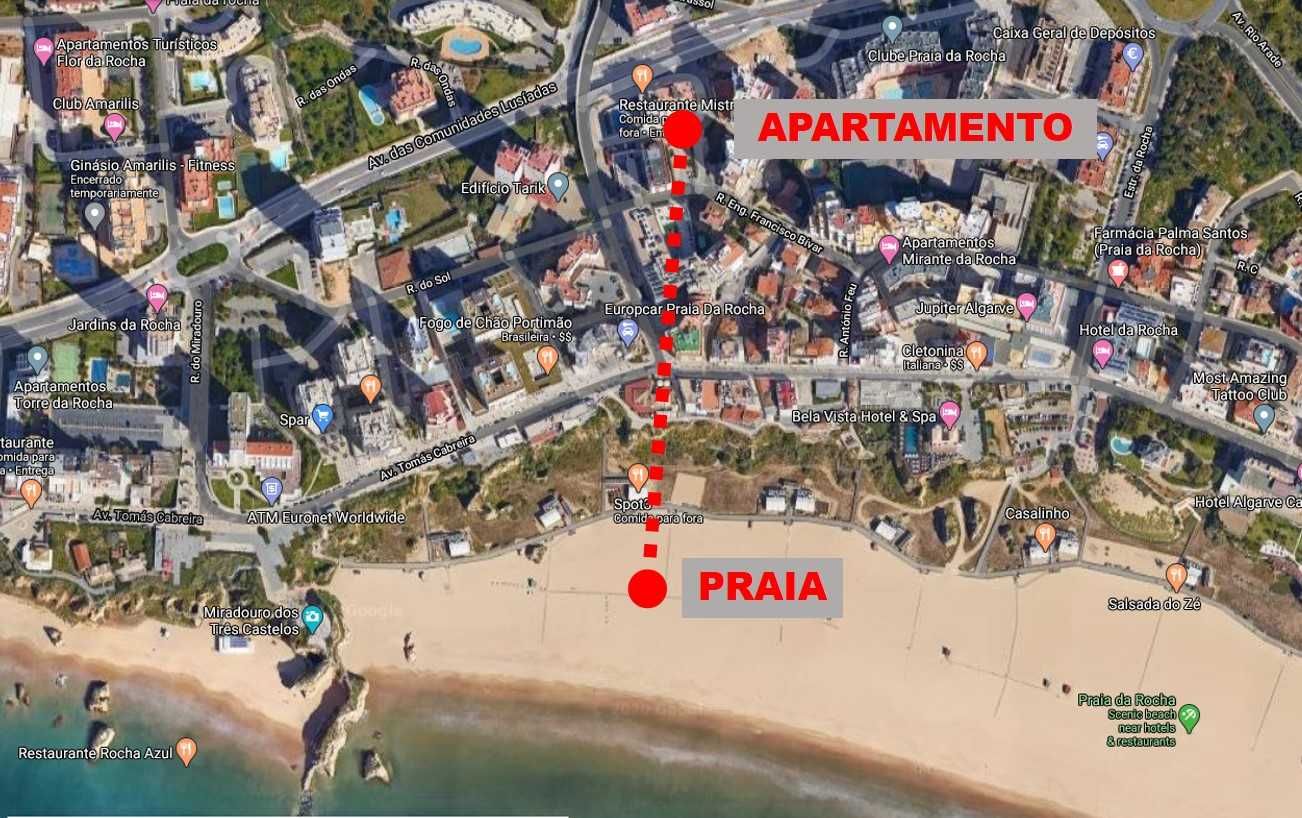 JUL/SET - T1 Praia Rocha (Piscina + Garagem) – 200m da praia a pé