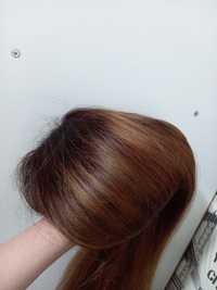 Натуральный парик длинный из натуральных волос