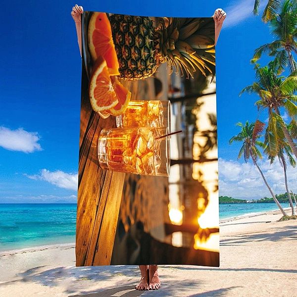 Ręcznik Plażowy HOLIDAY Szybkoschnący Mikrofibra Kolorowy 150x210