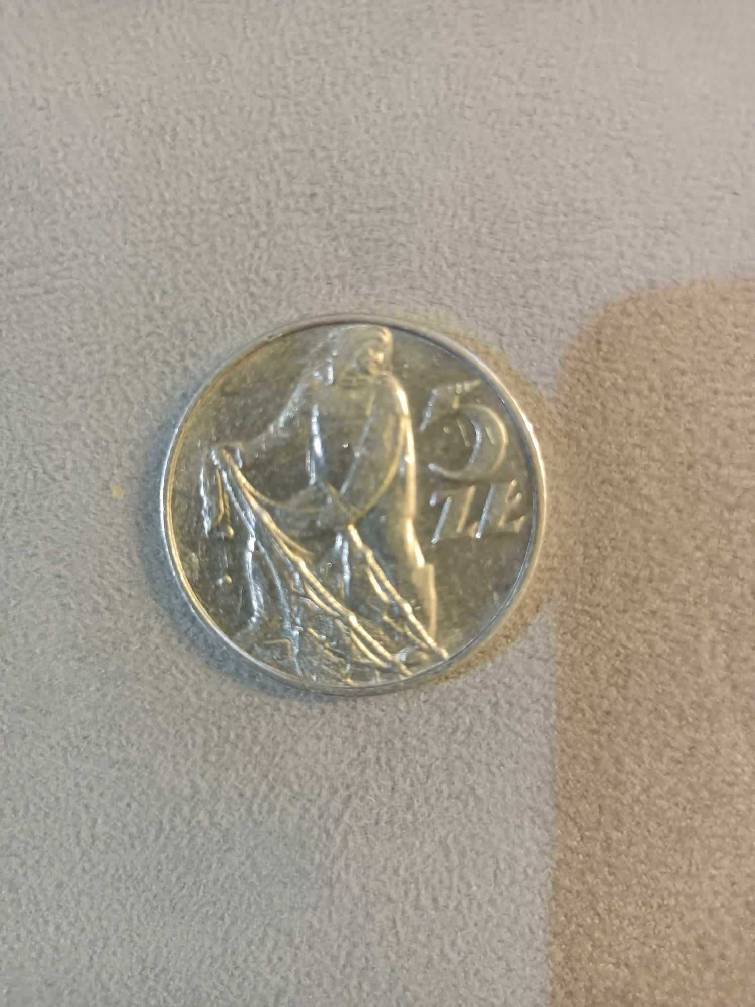Moneta kolekcjonerska 5 złotych 1974r. Rybak