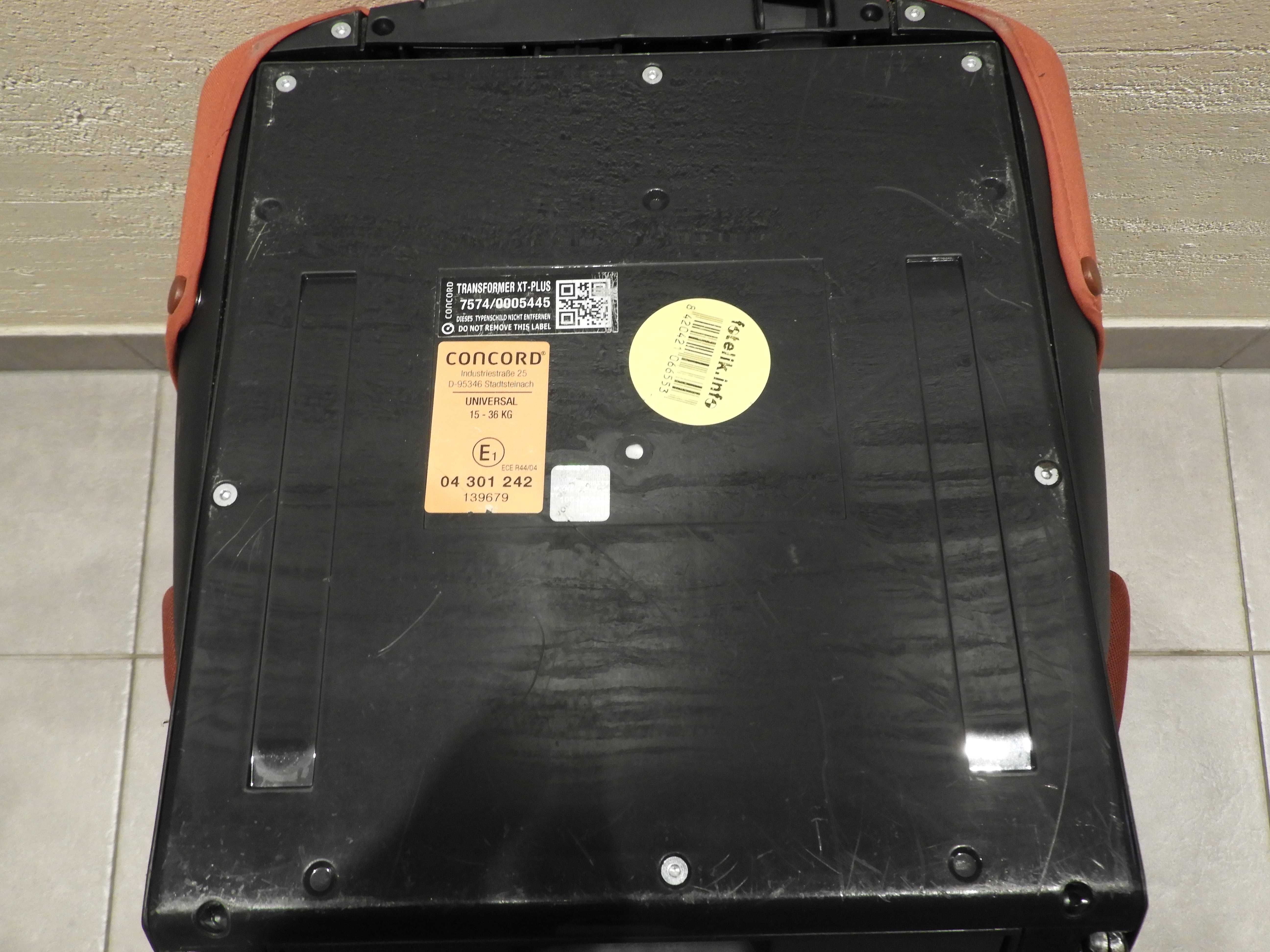 Fotelik samochodowy:15-36 kg.-Concord Transformer XT PLUS- ISOFIX-Red.