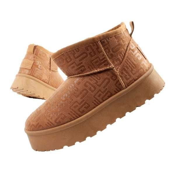 Lee Cooper śniegowce modne futerko ocieplane botki brązowe r. 36-41