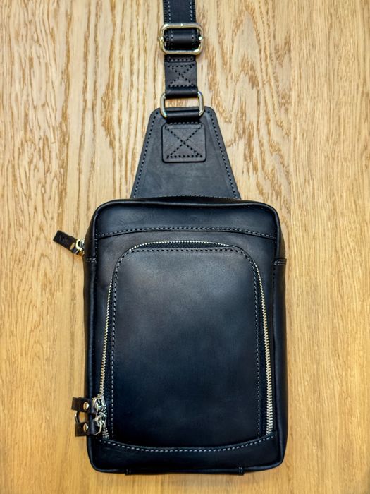 Сумка чоловіча шкіряна слінг SULLIVAN sms23(28) чорна
