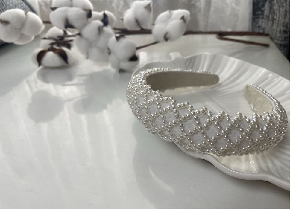 Шовковий обруч перлинами