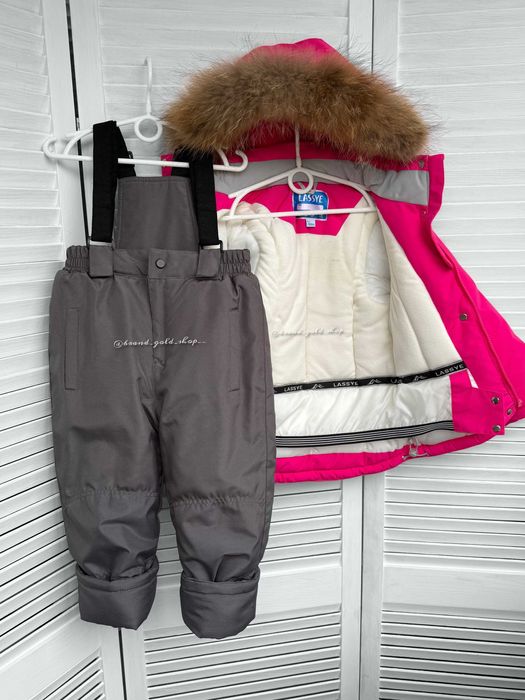 Зимовий термо комплект комбінезон для дівчаток lassye 122/128