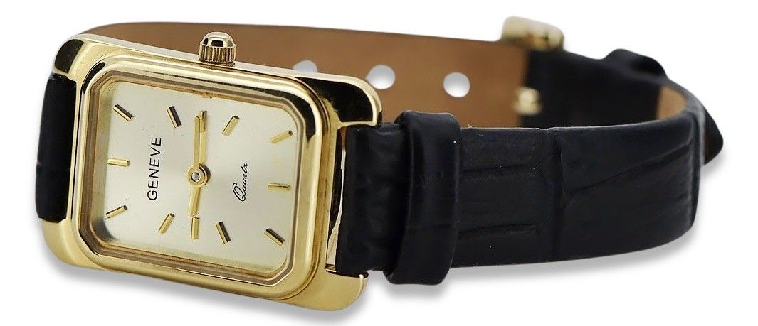 Prześliczny 14K 585 złoty damski zegarek Geneve lw003ydy Katowice