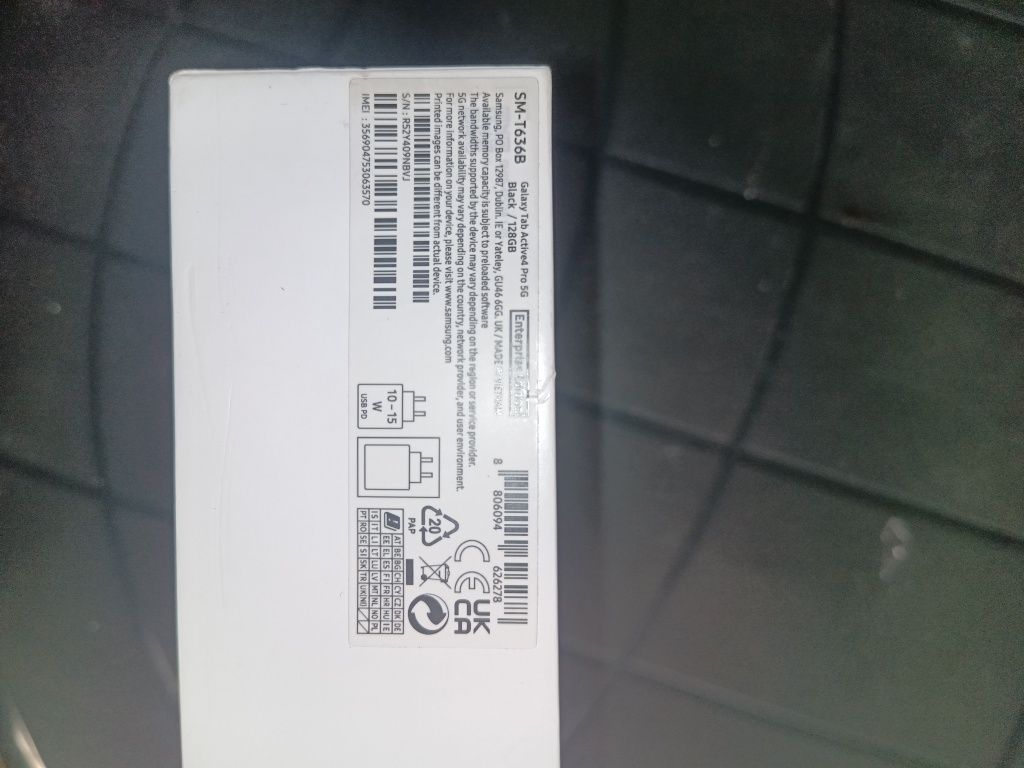 Samsung Galaxy Tab Active4 Pro SM-T636B 5G Qualcomm Snapdragon LTE-TDD