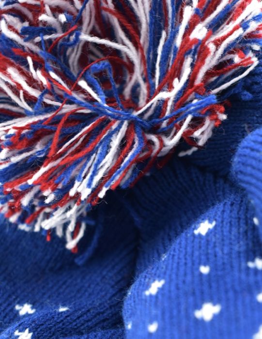 Czapka Zimowa Fc Barcelona Dziecięca Pompon Herb Świąteczna