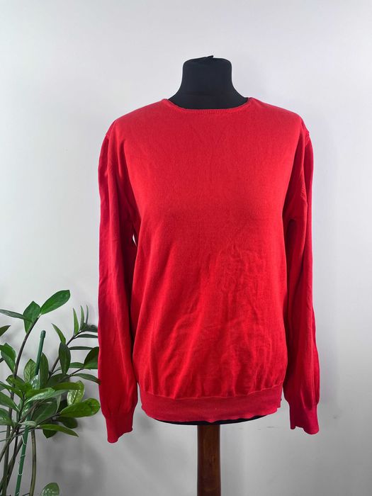 Czerwony męski bawełniany sweter Zara rozmiar L