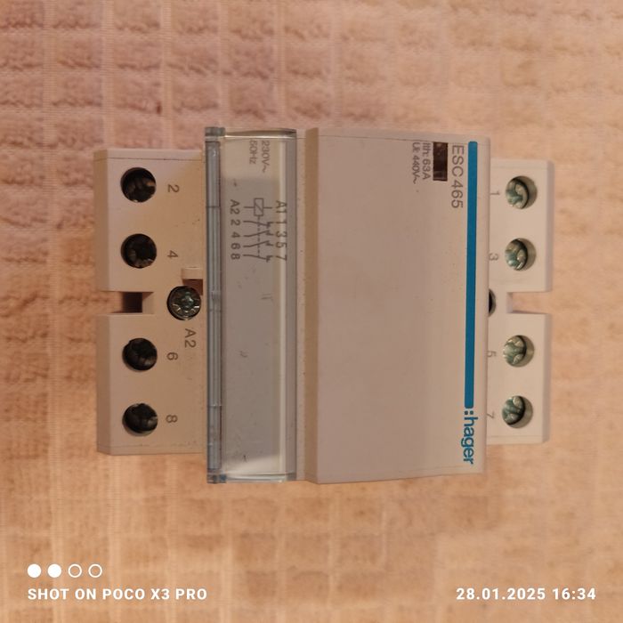 Модульный контактор Hager ESC465 230В/63А 2НО+2НЗ (ESC465)