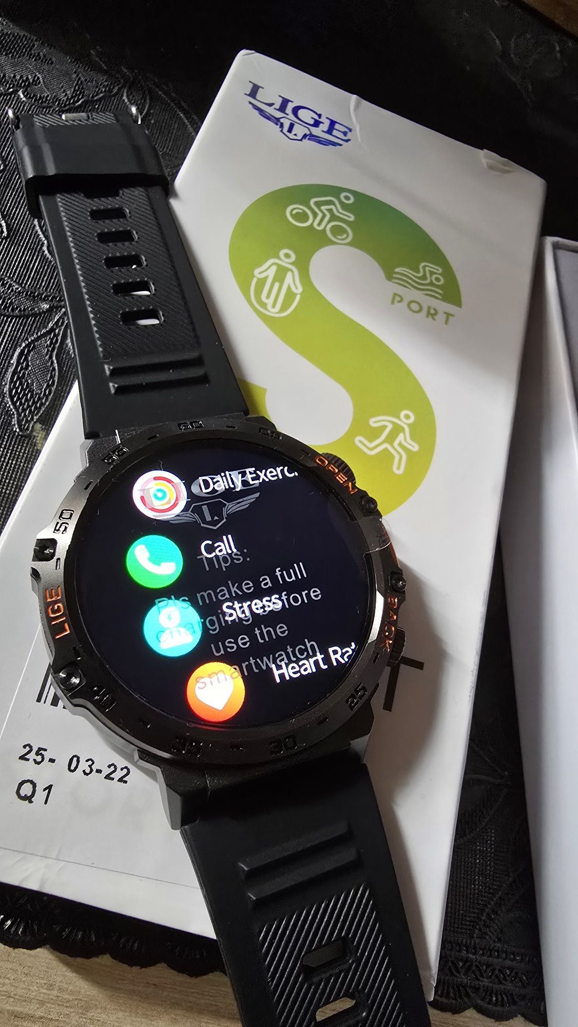 Zegarek Męski Smartwatch Explo Amoled  + Led Latarka