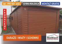 DOBRA CENA - Garaż Blaszany ZŁOTY DĄB  - Garaże Blaszane - Maj-Blach