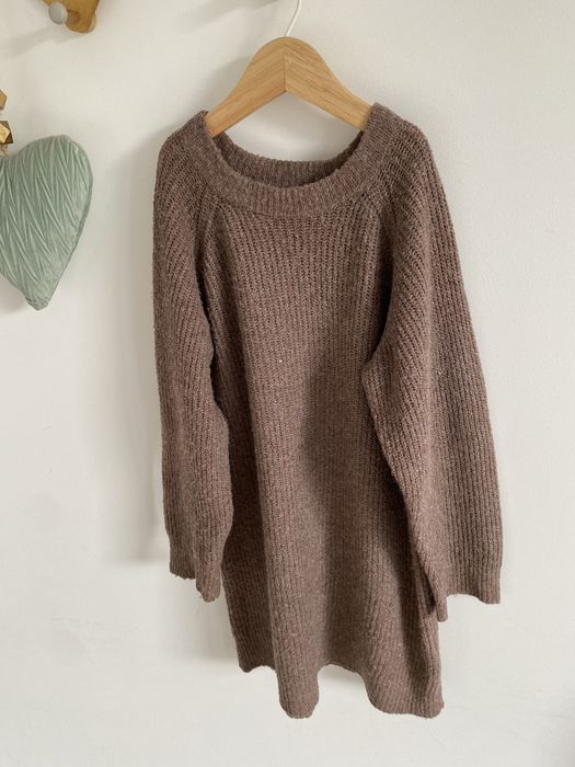 Sukienka sweterkowa name it brązowa melanżowa 122 jak newbie