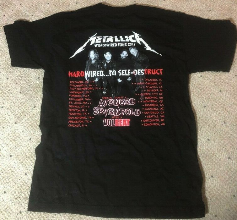 NEW Metallica Worldwired Tour 2017 Коллекционная футболка М T-shirt