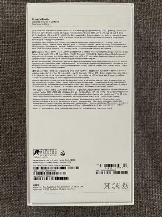 Apple iPhone 14 Pro Max 128GB Space Black -NOWY- Gwarancja + GRATISY