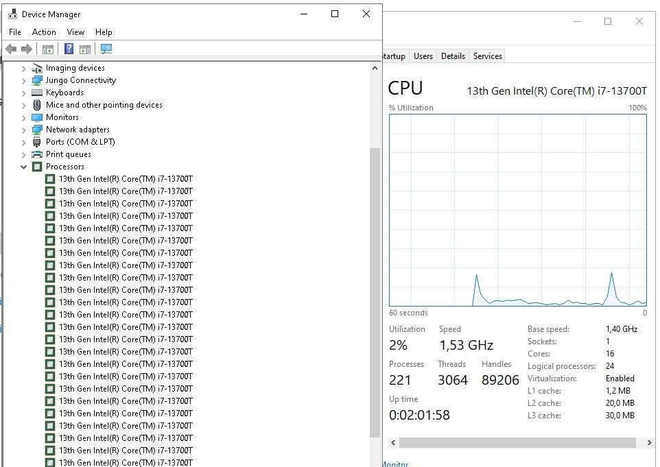Процесор CPU Intel core i7 13700T  Raptor Lake 35w