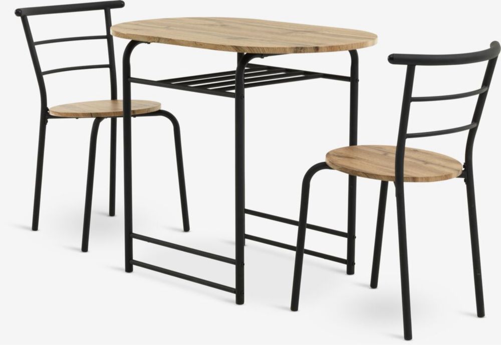 Стіл GADSTRUP д.92см + 2 Стільці GADSTRUP чор./дуб