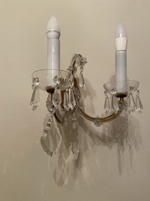 Par de apliques em cristal