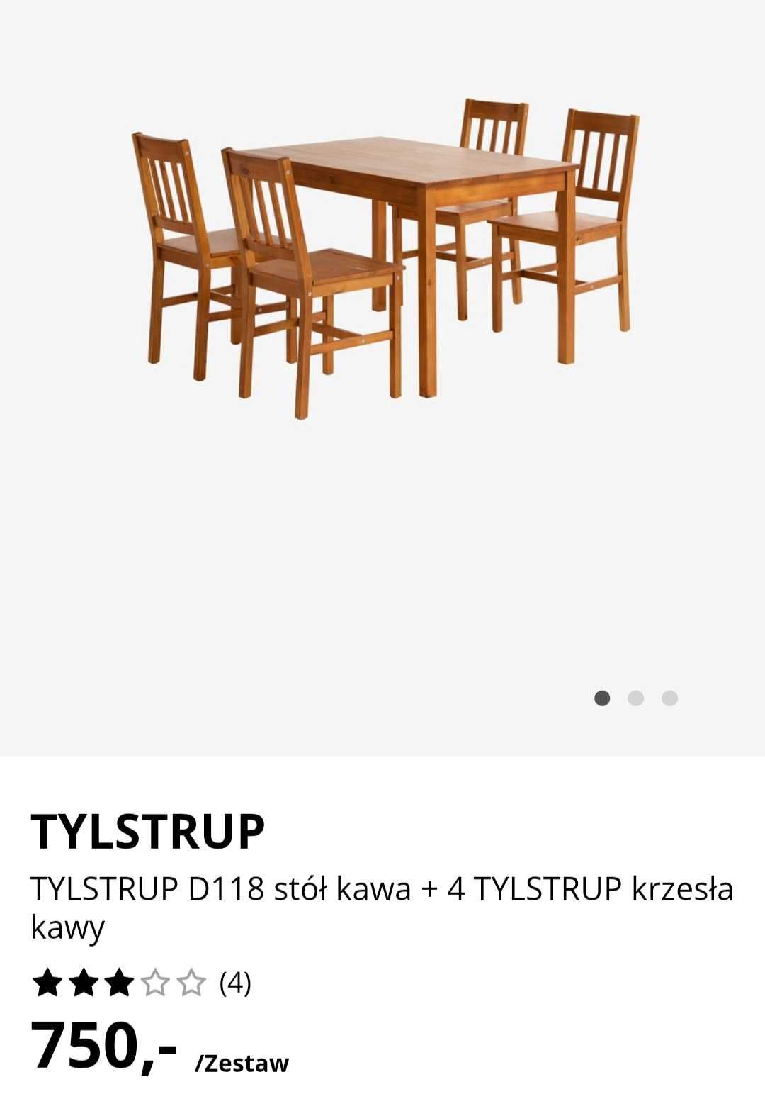 Stół + 4 krzesła Tylstrup Jysk