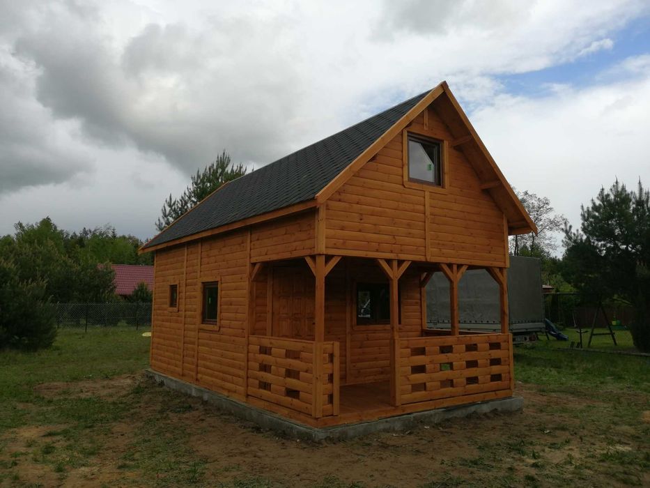 domek drewniany,ogrodowy, letniskowy , z deski, do 35m2, z antresolą