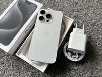 iPhone 15 Pro 256GB WHITE BIAŁY Titanium Srebrny Bateria 96% GWARANCJA