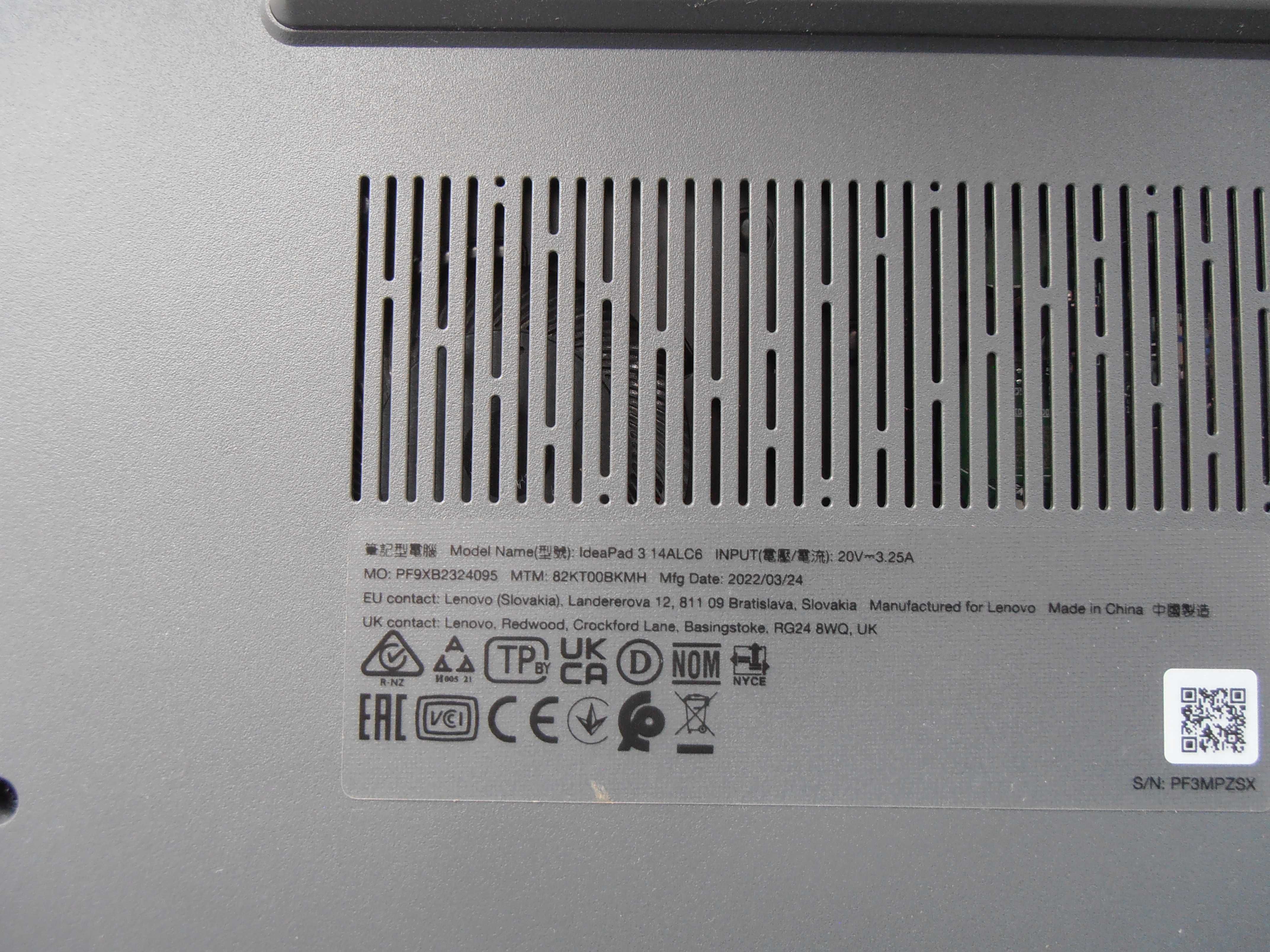 laptop lenovo ideapad 3 14alc6 500G ryzen 7