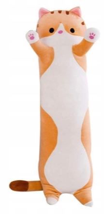 Maskotka Kot Długi Pluszak Miś 50 cm Brązowy