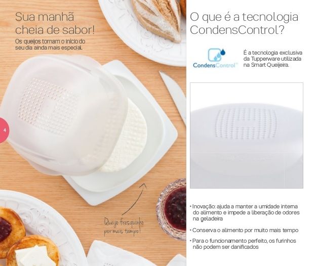 Tupperware - queijeira plus retangular, manteigueira