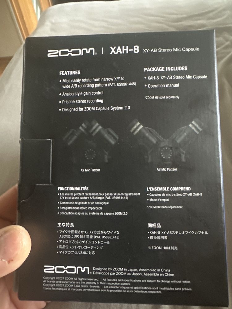 Kapsula mikrofonowa A/B X/Y Zoom XAH-8