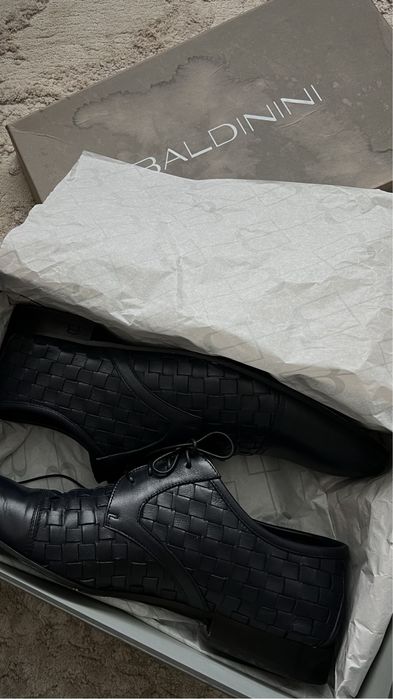 Чоловічі туфлі.Темно-синій колір.Бренд.Балдініні(Baldinini)44 розмір