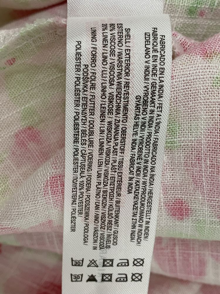 Sukienka maxi midi kolorowa w kwiaty wiskoza len na lato upaly 38 40
