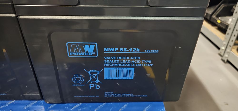 Akumulator MPW 65-12h (65Ah/12V) 6 szt.
