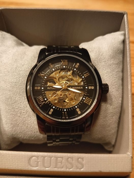 Luksusowy zegarek męski  Automatic Złoto & Czerń – Elegancja i Styl!