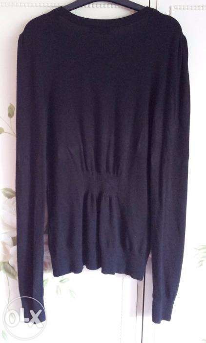 Sweter kardigan Orsay M 38 czarny L 40 guziki zapinany dekolt V serek