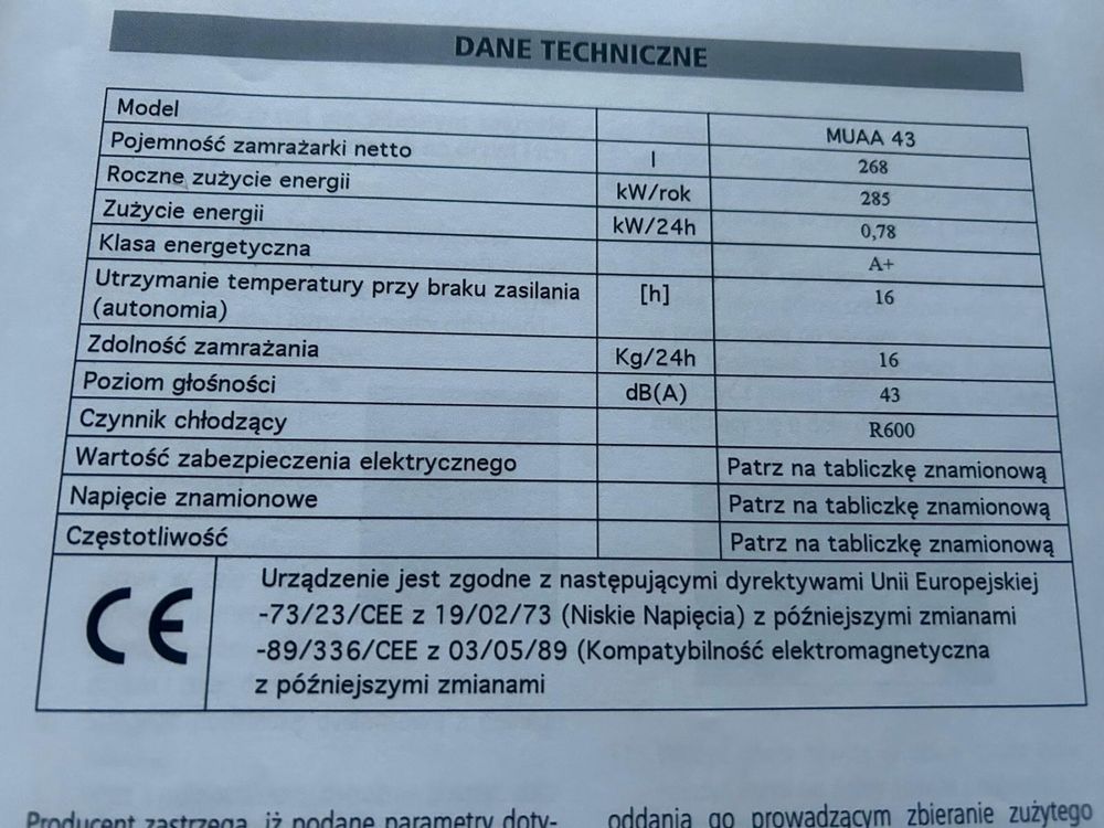 Zamrazarka Ariston